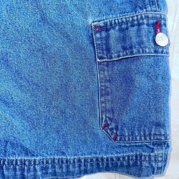 RARE Vintage Women’s Size 18/20 Jerry Leigh Maxine Denim Bib Overalls Shorts - Picture 4 of 8